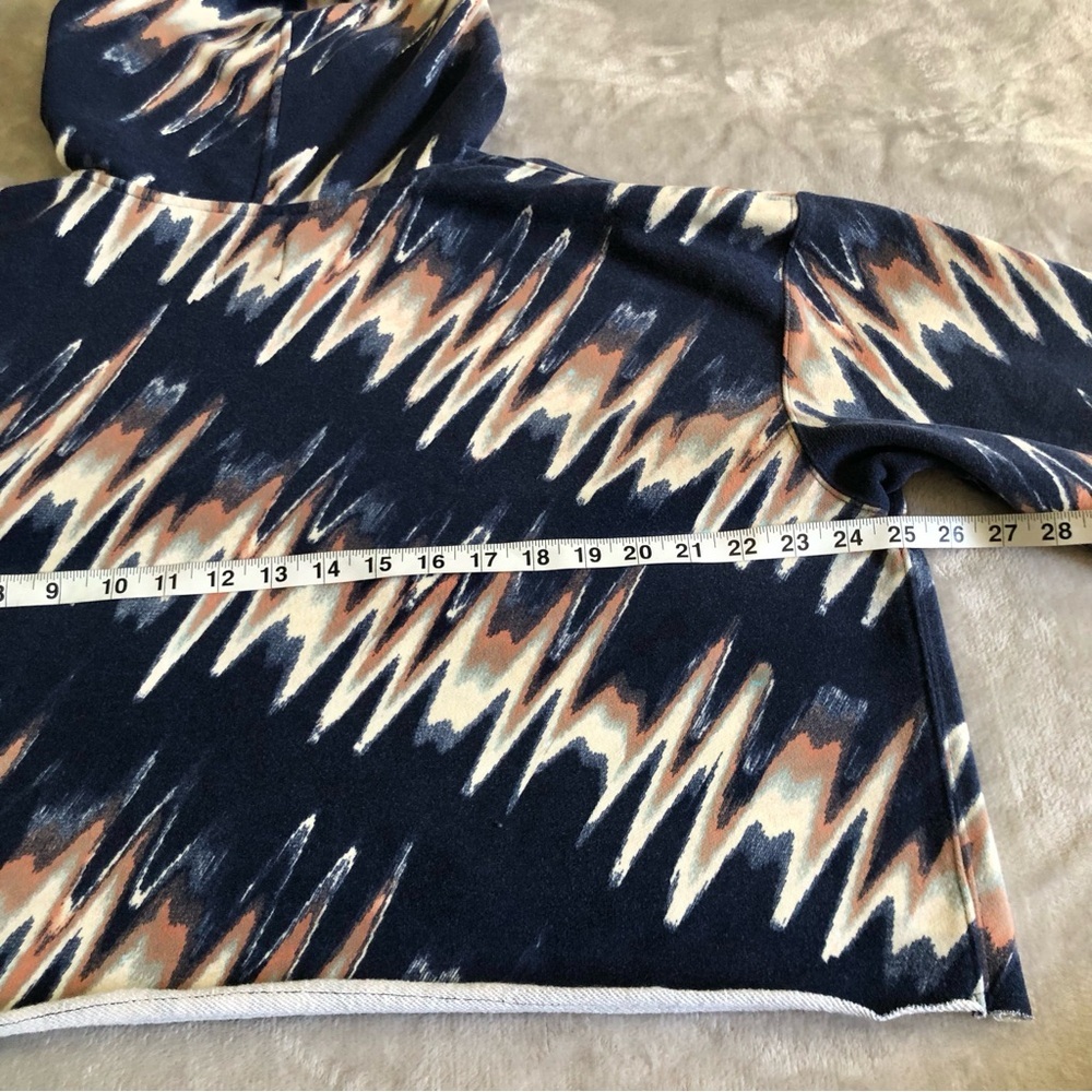 FP Movement Half Time Cropped Hoodie Sweatshirt Size Large Navy - Picture 5 of 8